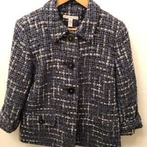 JM Collection (Macy's) vintage type tweed jacket.  Size 6p